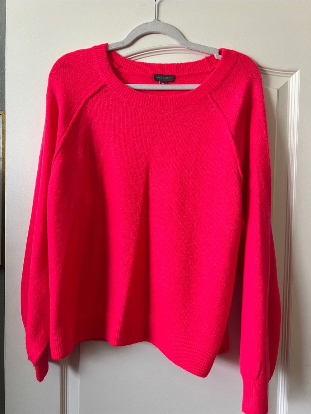 Vince Camuto Hot Pink Scoop Neck Pullover